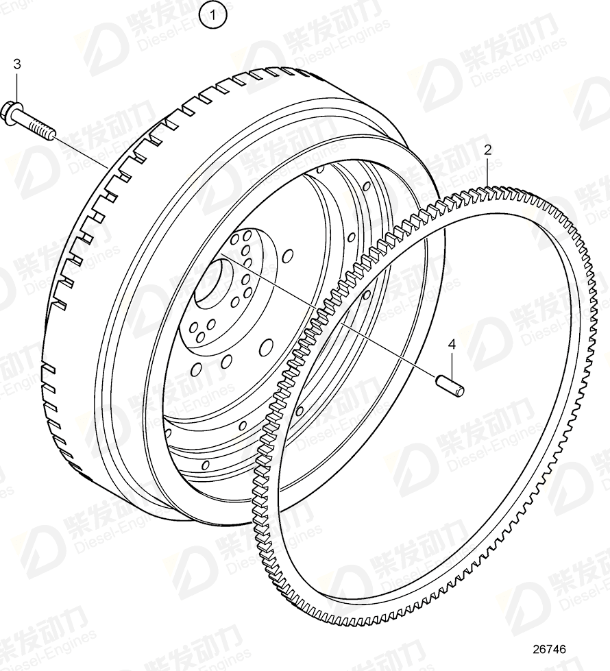 VOLVO Flywheel 21510858 Drawing